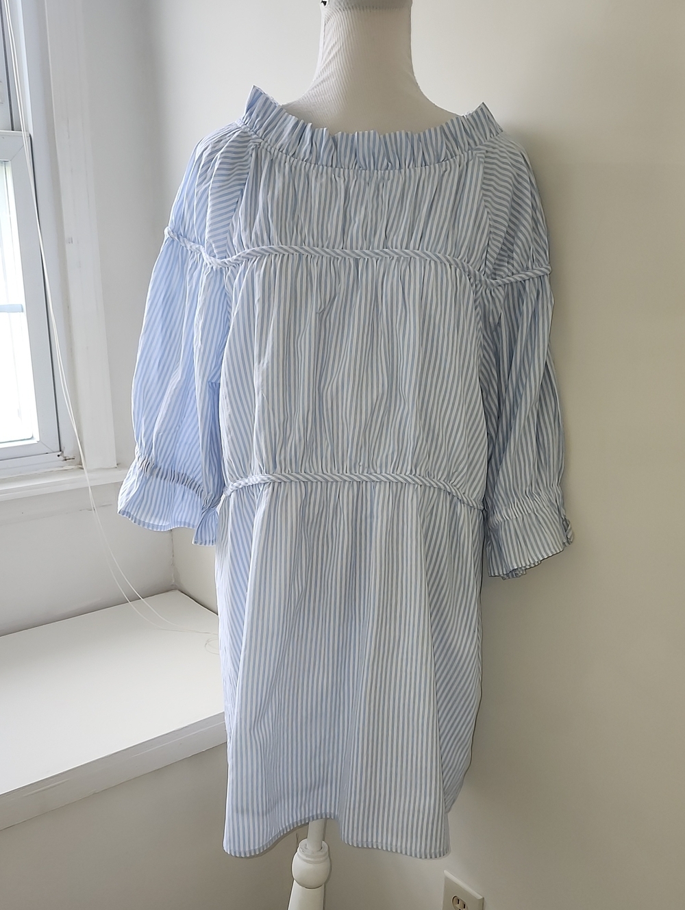Elizabeth Wilson Stripe Dress  Size XL COTTON PREPPY GIRLY
